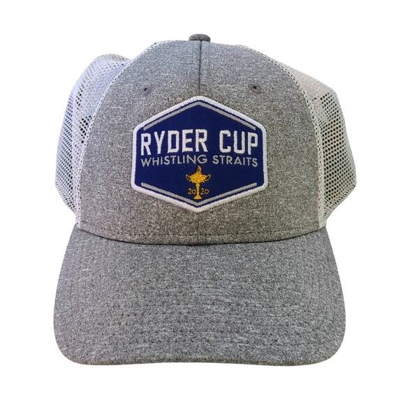 2020 Ryder Cup USA Whistling Straits '47 OSFM Golf Cap Hat Gray Blue White - Picture 1 of 4